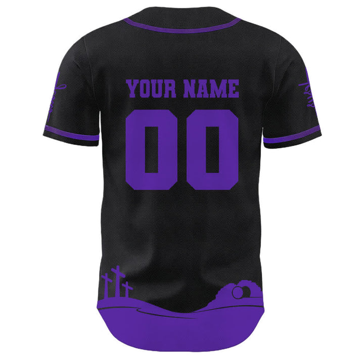 Christianartworkshop Gesù è il mio Re Maglia da baseball personalizzata con nome e numero - image 7