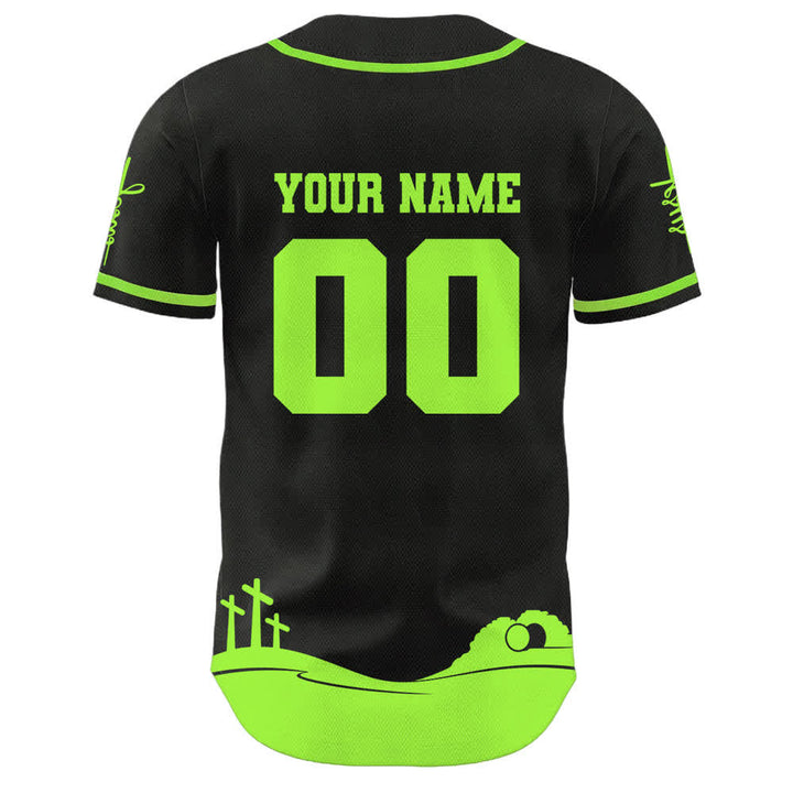 Christianartworkshop Gesù è il mio Re Maglia da baseball personalizzata con nome e numero - image 25