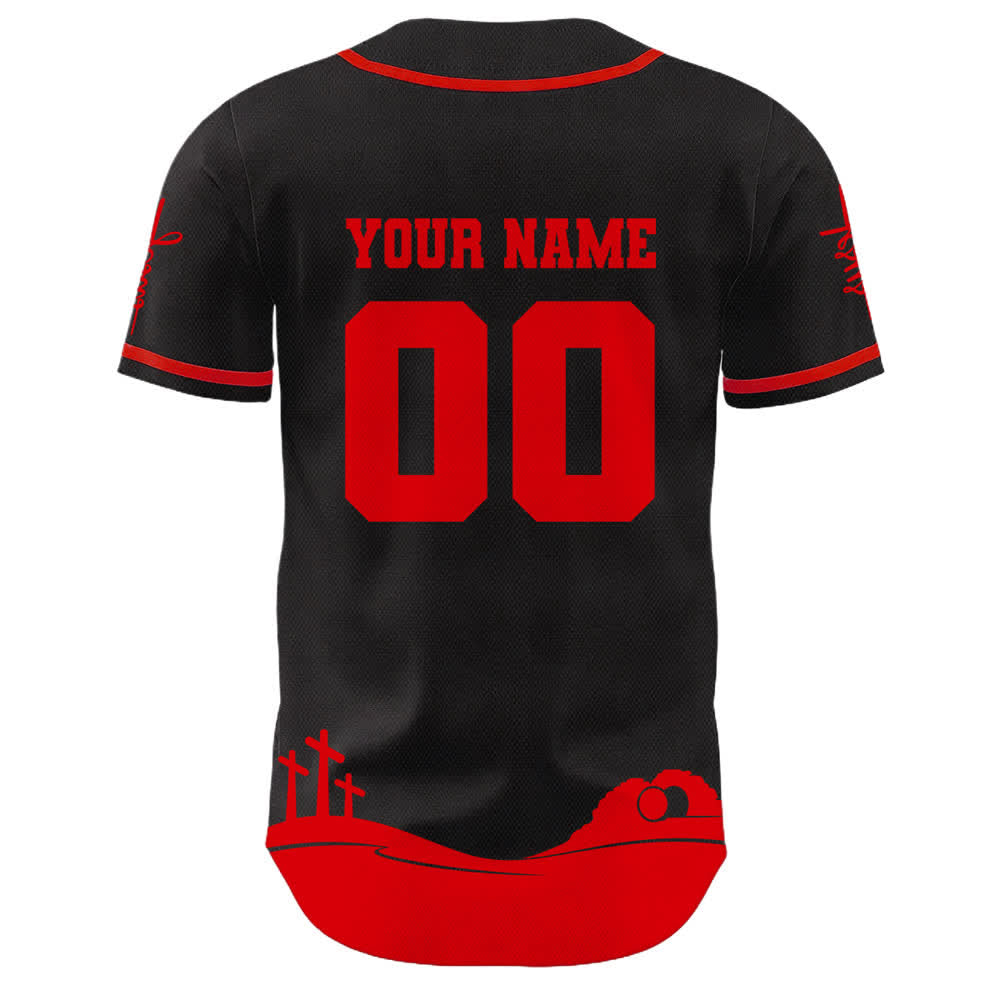 Christianartworkshop Gesù è il mio Re Maglia da baseball personalizzata con nome e numero - image 16