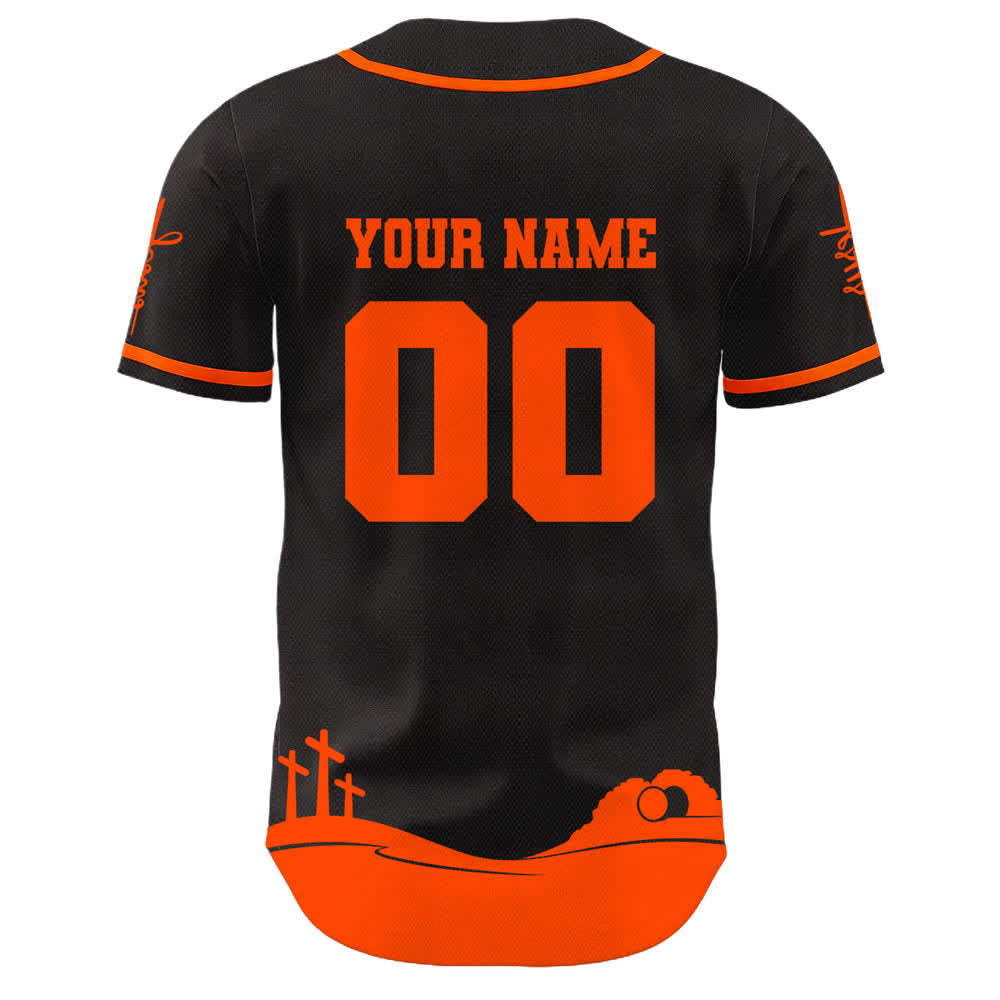 Christianartworkshop Gesù è il mio Re Maglia da baseball personalizzata con nome e numero - image 1