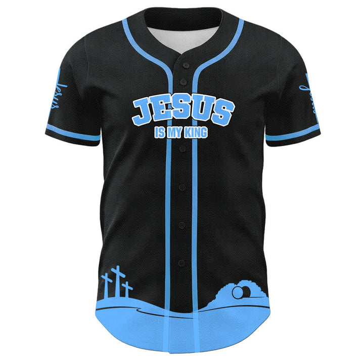 Christianartworkshop Gesù è il mio Re Maglia da baseball personalizzata con nome e numero - image 14