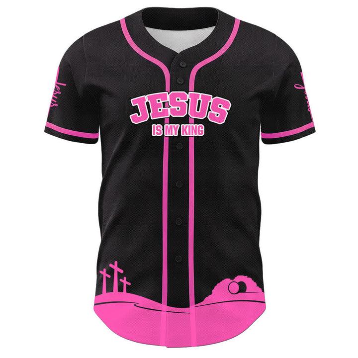 Christianartworkshop Gesù è il mio Re Maglia da baseball personalizzata con nome e numero - image 23
