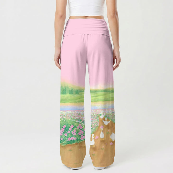 Christianartworkshop Pantaloni da donna a gamba larga con stampa pastorale Child Of God - image 2