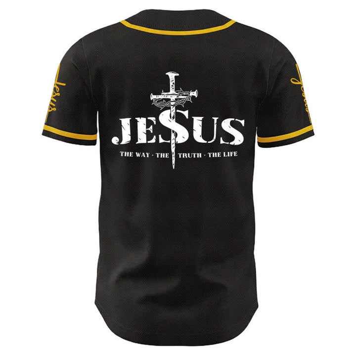 Christianartworkshop Maglia da baseball con croce di Gesù, chiodo e corona di spine - image 3