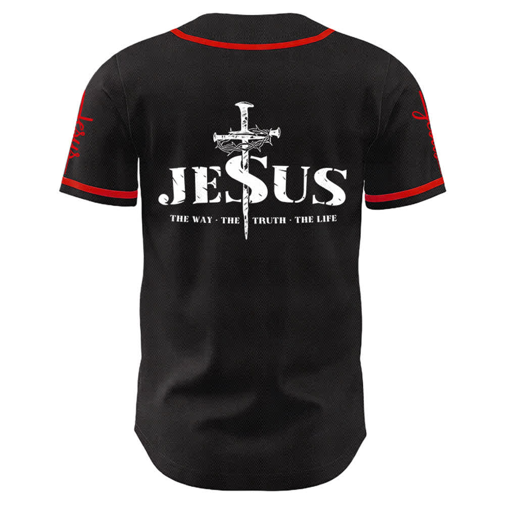 Christianartworkshop Maglia da baseball con croce di Gesù, chiodo e corona di spine - image 13