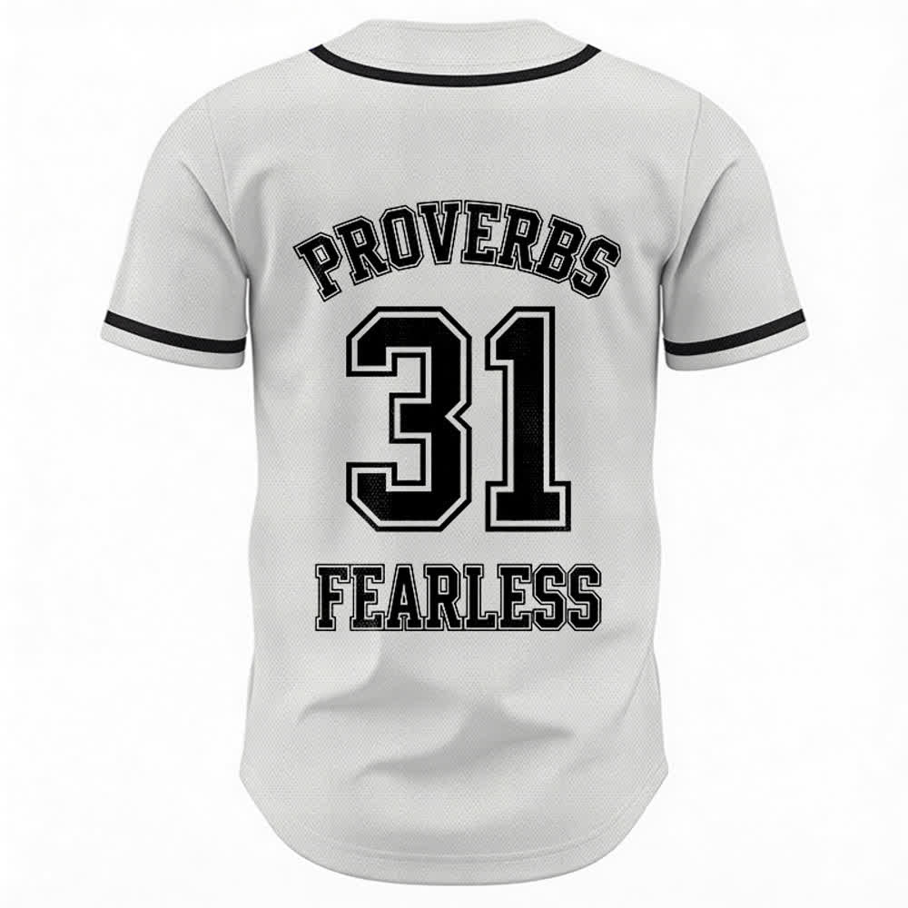 Christianartworkshop Proverbi 31 Fede Intrepida Maglia da baseball unisex con grafica - image 8