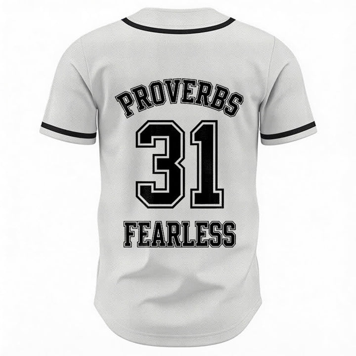 Christianartworkshop Proverbi 31 Fede Intrepida Maglia da baseball unisex con grafica - image 8
