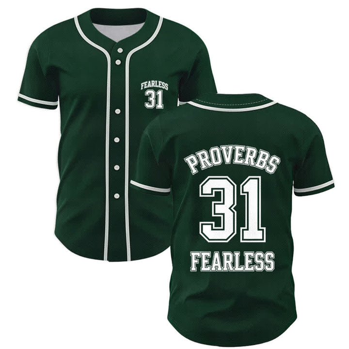 Christianartworkshop Proverbi 31 Fede Intrepida Maglia da baseball unisex con grafica - Verde - 5XL - image 42