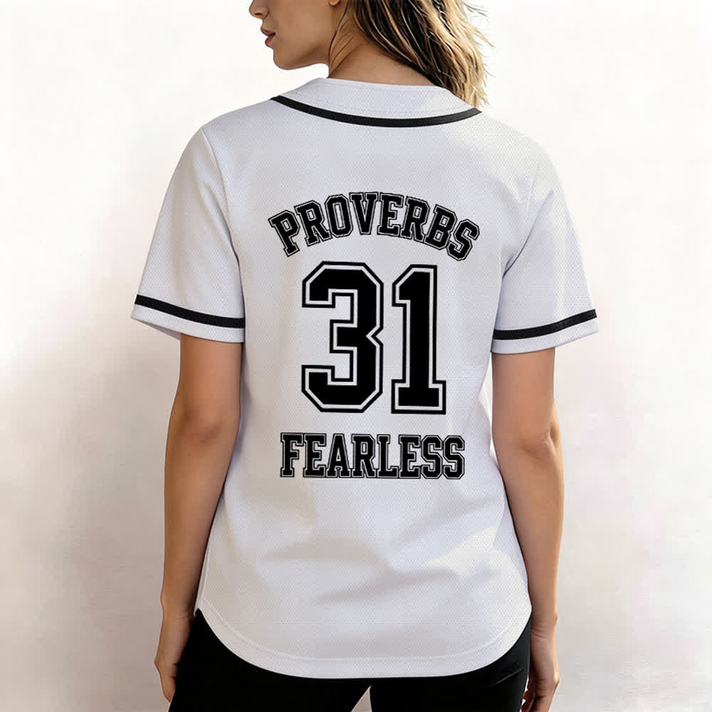 Christianartworkshop Proverbi 31 Fede Intrepida Maglia da baseball unisex con grafica - image 12