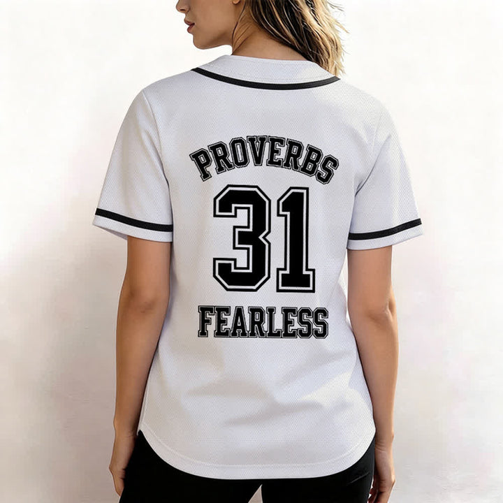 Christianartworkshop Proverbi 31 Fede Intrepida Maglia da baseball unisex con grafica - image 12
