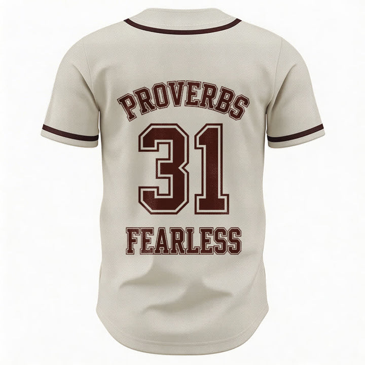 Christianartworkshop Proverbi 31 Fede Intrepida Maglia da baseball unisex con grafica - image 22