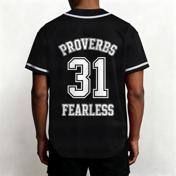 Christianartworkshop Proverbi 31 Fede Intrepida Maglia da baseball unisex con grafica - image 3