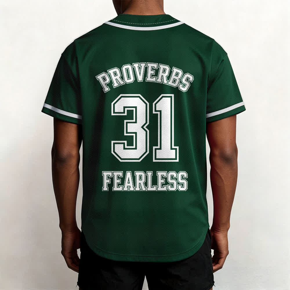 Christianartworkshop Proverbi 31 Fede Intrepida Maglia da baseball unisex con grafica - image 45
