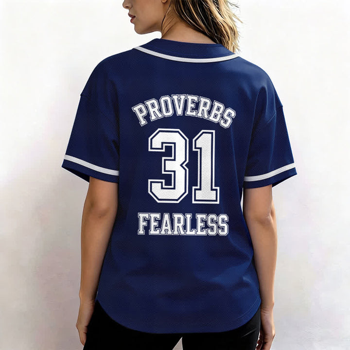 Christianartworkshop Proverbi 31 Fede Intrepida Maglia da baseball unisex con grafica - image 19