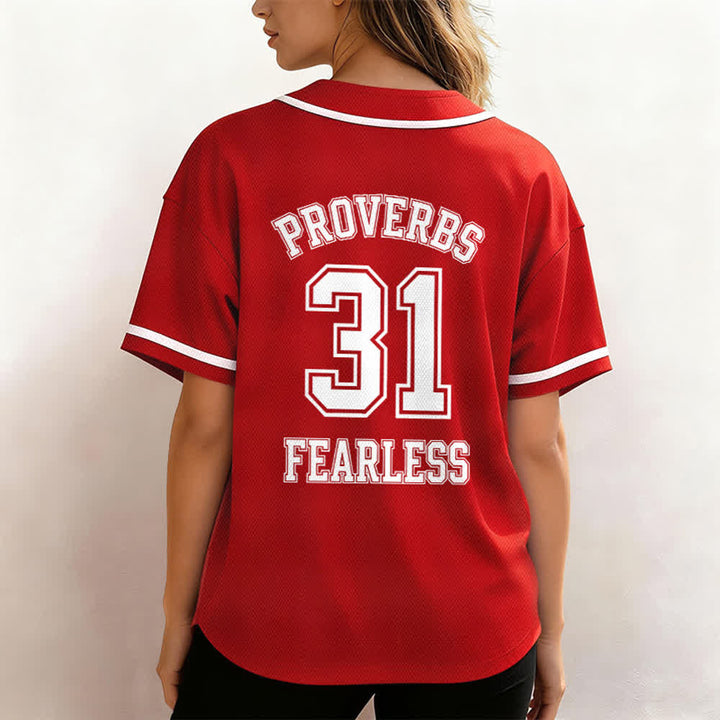 Christianartworkshop Proverbi 31 Fede Intrepida Maglia da baseball unisex con grafica - image 54