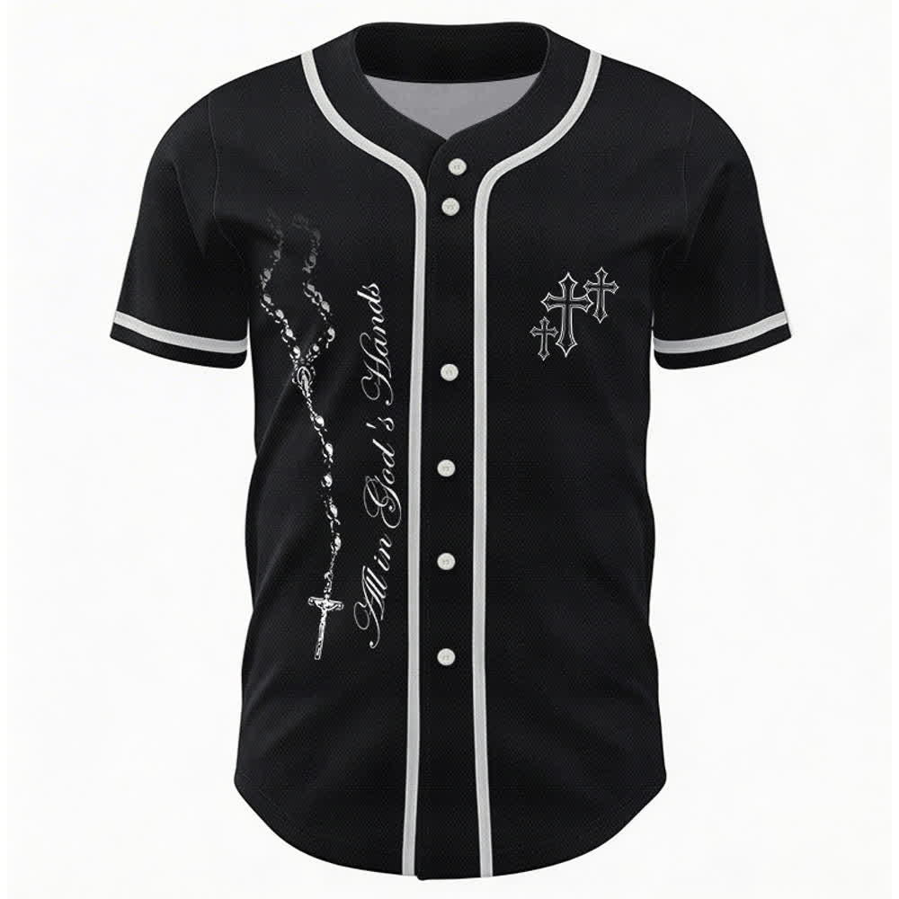 Christianartworkshop Trust Hope Strive Believe All In God's Hands Faith Motif Maglia da baseball unisex - image 8