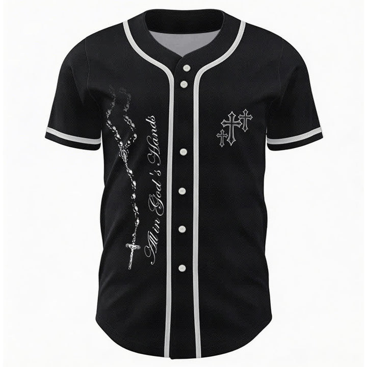 Christianartworkshop Trust Hope Strive Believe All In God's Hands Faith Motif Maglia da baseball unisex - image 8