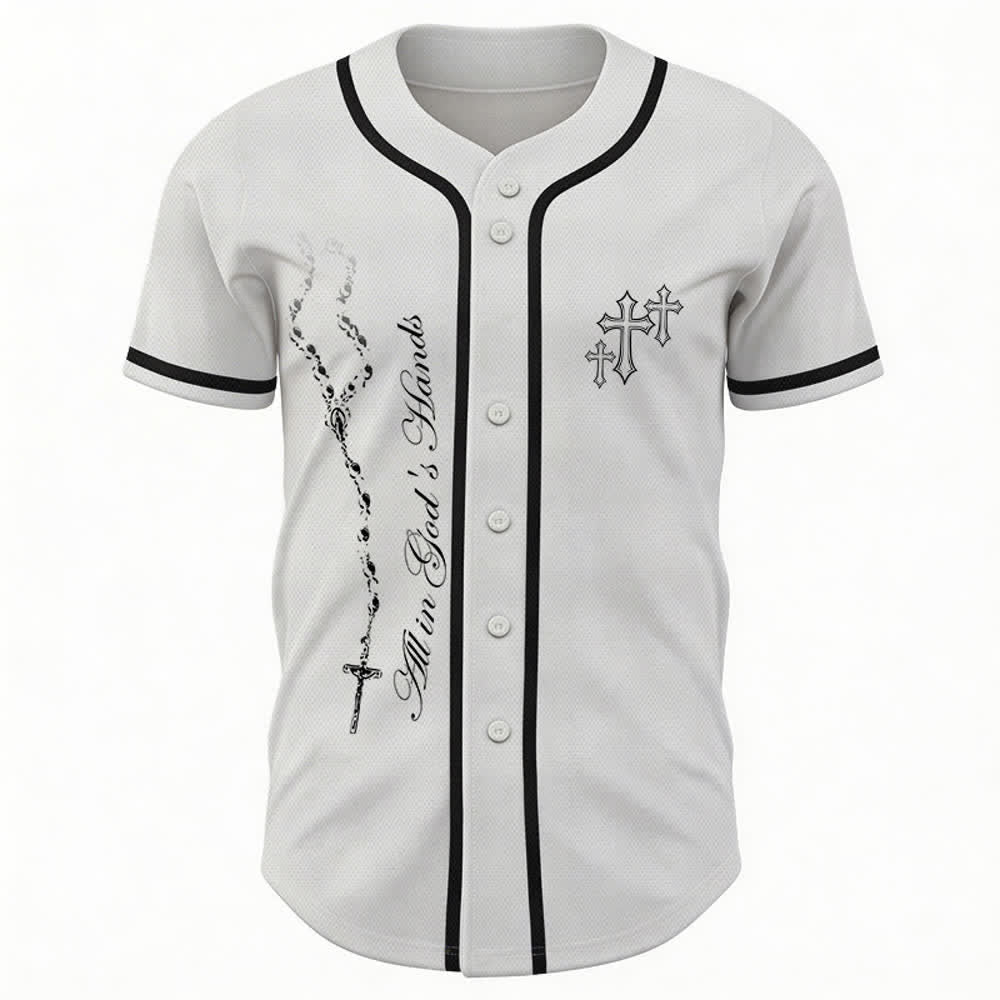 Christianartworkshop Trust Hope Strive Believe All In God's Hands Faith Motif Maglia da baseball unisex - image 15