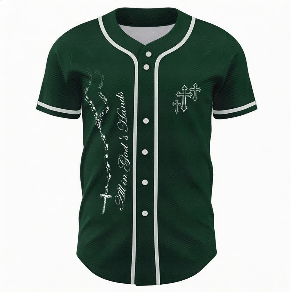 Christianartworkshop Trust Hope Strive Believe All In God's Hands Faith Motif Maglia da baseball unisex - image 43