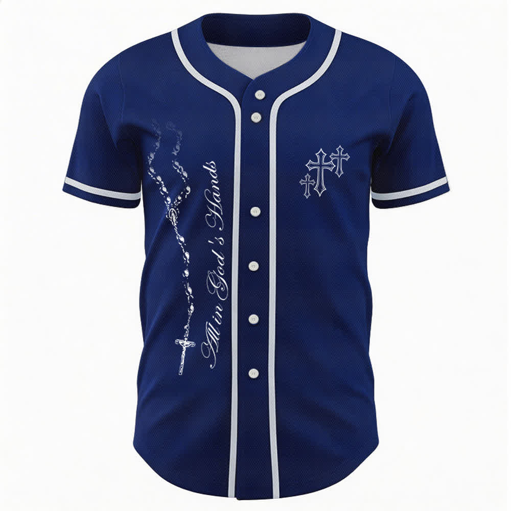 Christianartworkshop Trust Hope Strive Believe All In God's Hands Faith Motif Maglia da baseball unisex - image 22