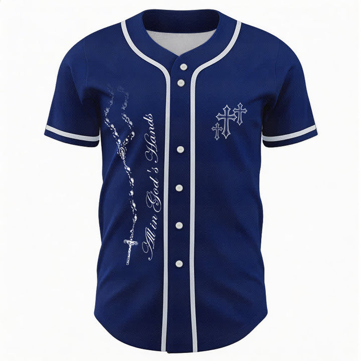Christianartworkshop Trust Hope Strive Believe All In God's Hands Faith Motif Maglia da baseball unisex - image 22