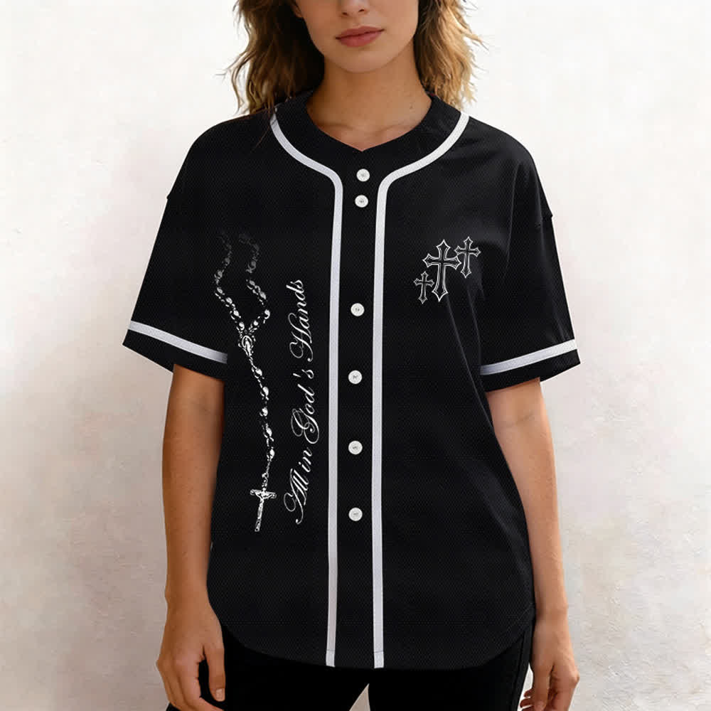 Christianartworkshop Trust Hope Strive Believe All In God's Hands Faith Motif Maglia da baseball unisex - image 12