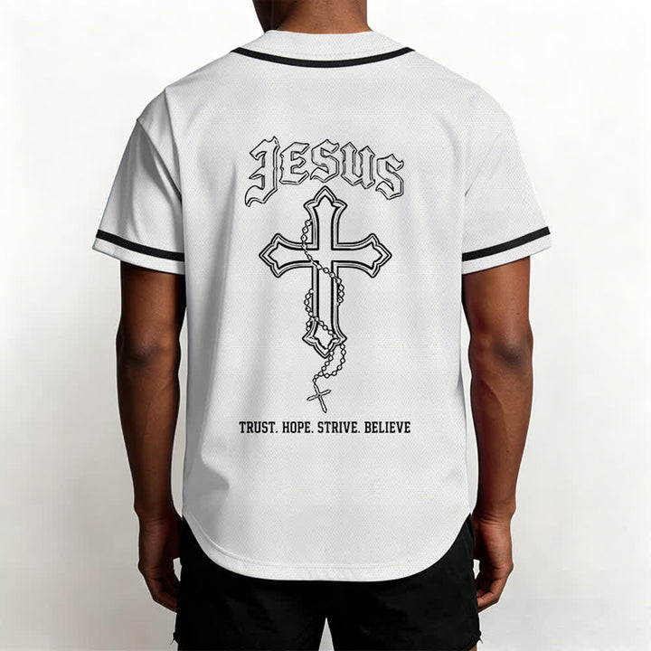 Christianartworkshop Trust Hope Strive Believe All In God's Hands Faith Motif Maglia da baseball unisex - image 18