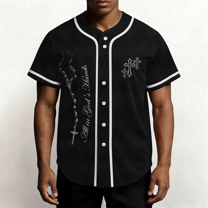 Christianartworkshop Trust Hope Strive Believe All In God's Hands Faith Motif Maglia da baseball unisex - image 10
