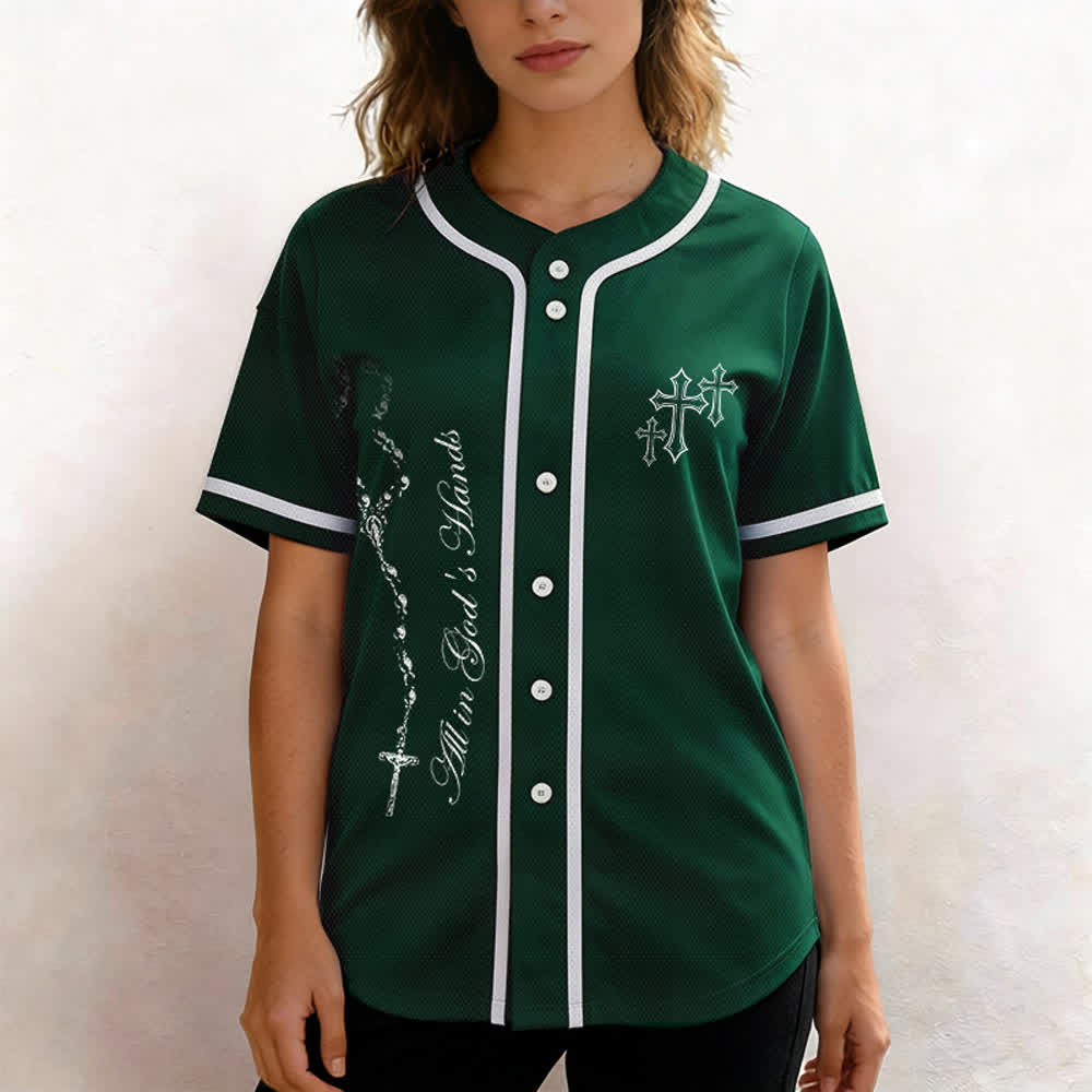 Christianartworkshop Trust Hope Strive Believe All In God's Hands Faith Motif Maglia da baseball unisex - image 47