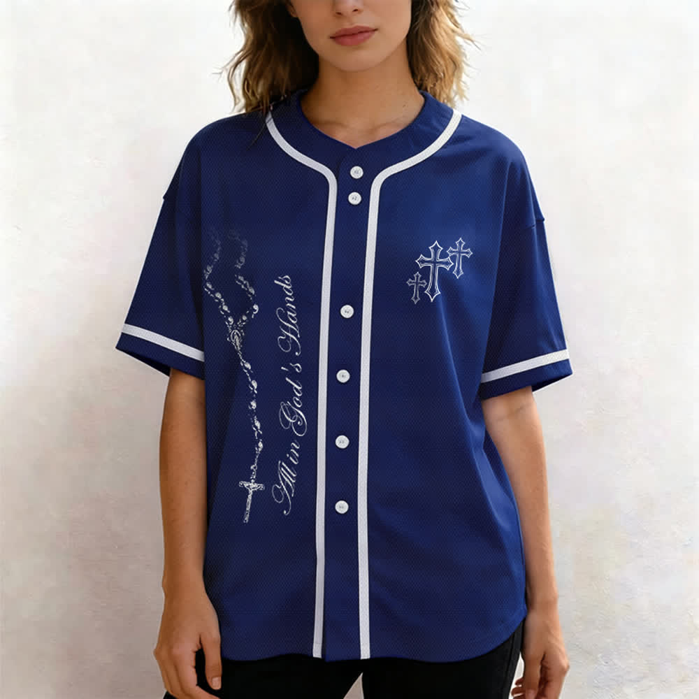 Christianartworkshop Trust Hope Strive Believe All In God's Hands Faith Motif Maglia da baseball unisex - image 26