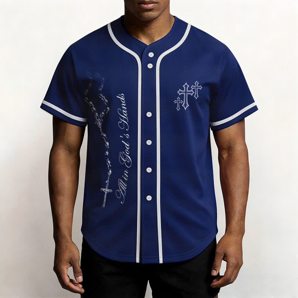 Christianartworkshop Trust Hope Strive Believe All In God's Hands Faith Motif Maglia da baseball unisex - image 24
