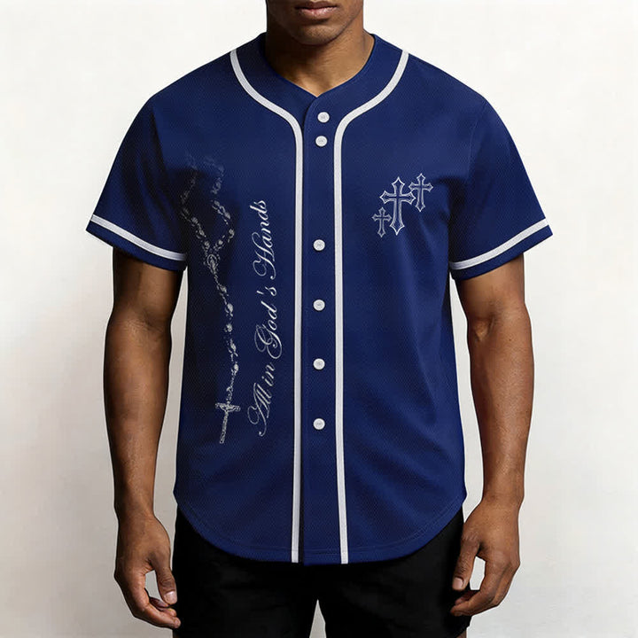 Christianartworkshop Trust Hope Strive Believe All In God's Hands Faith Motif Maglia da baseball unisex - image 24