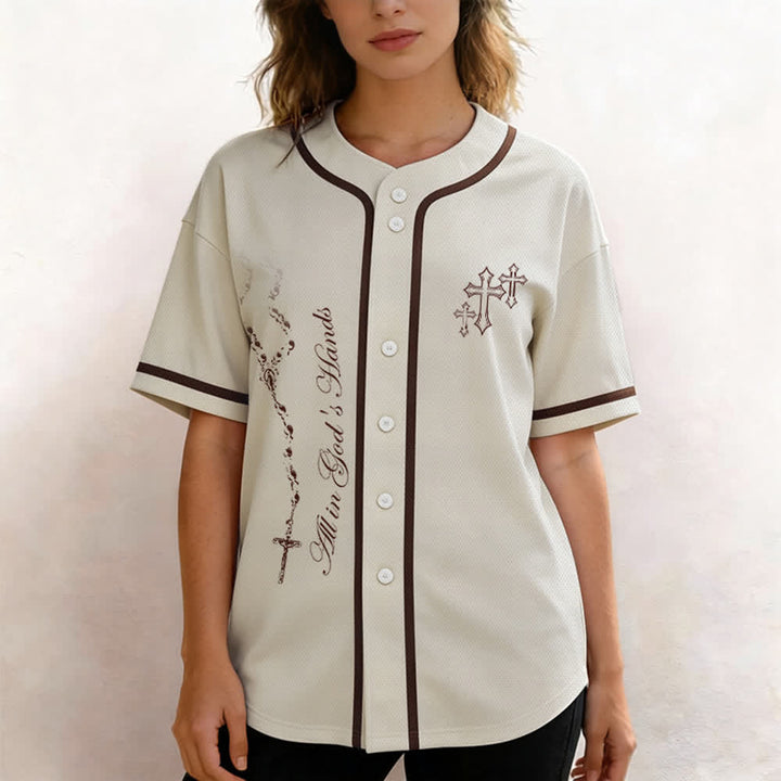 Christianartworkshop Trust Hope Strive Believe All In God's Hands Faith Motif Maglia da baseball unisex - image 33