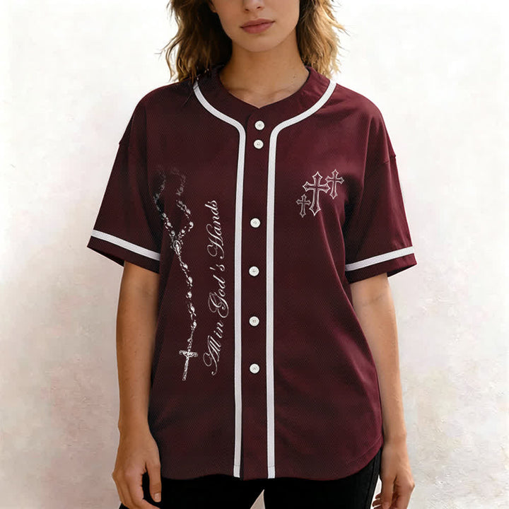 Christianartworkshop Trust Hope Strive Believe All In God's Hands Faith Motif Maglia da baseball unisex - image 5