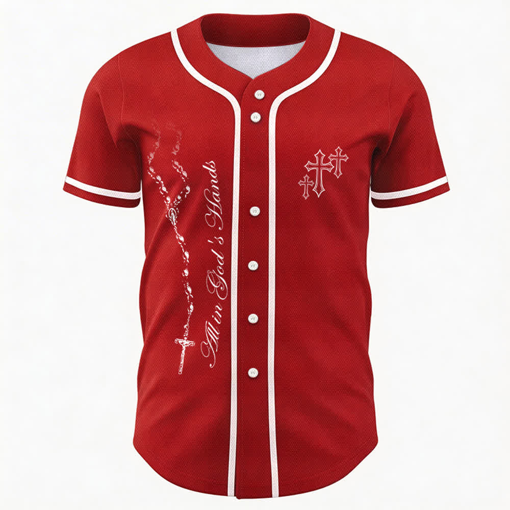Christianartworkshop Trust Hope Strive Believe All In God's Hands Faith Motif Maglia da baseball unisex - image 50