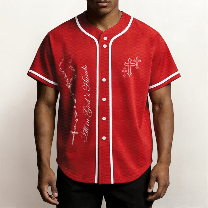 Christianartworkshop Trust Hope Strive Believe All In God's Hands Faith Motif Maglia da baseball unisex - image 52