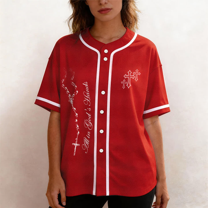 Christianartworkshop Trust Hope Strive Believe All In God's Hands Faith Motif Maglia da baseball unisex - image 54