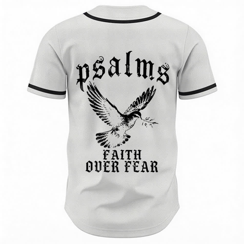 Christianartworkshop Peace Dove & Faith Slogan Religious Psalm 23 Athletic Design Maglia da baseball unisex - image 9