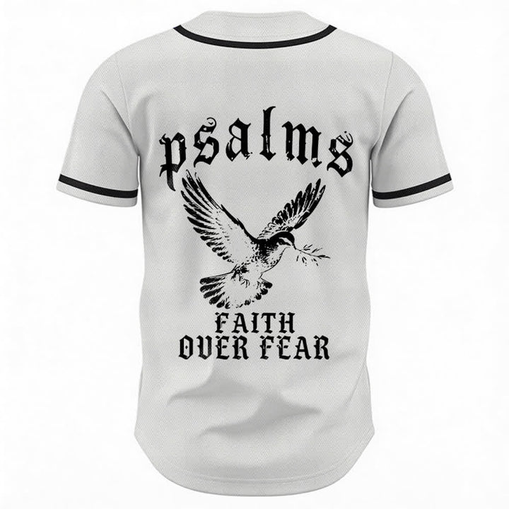 Christianartworkshop Peace Dove & Faith Slogan Religious Psalm 23 Athletic Design Maglia da baseball unisex - image 9