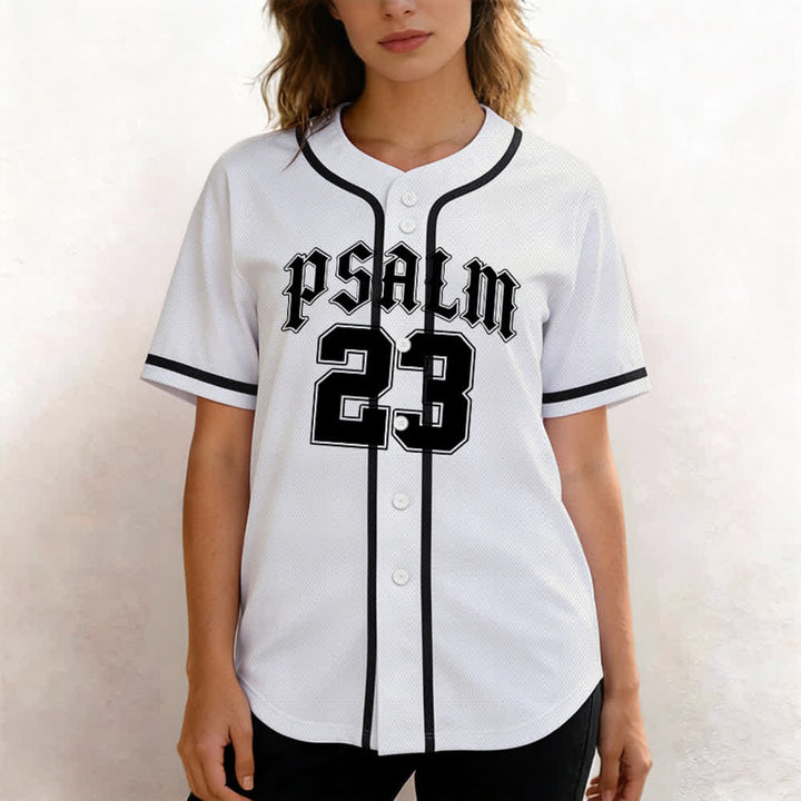 Christianartworkshop Peace Dove & Faith Slogan Religious Psalm 23 Athletic Design Maglia da baseball unisex - image 12