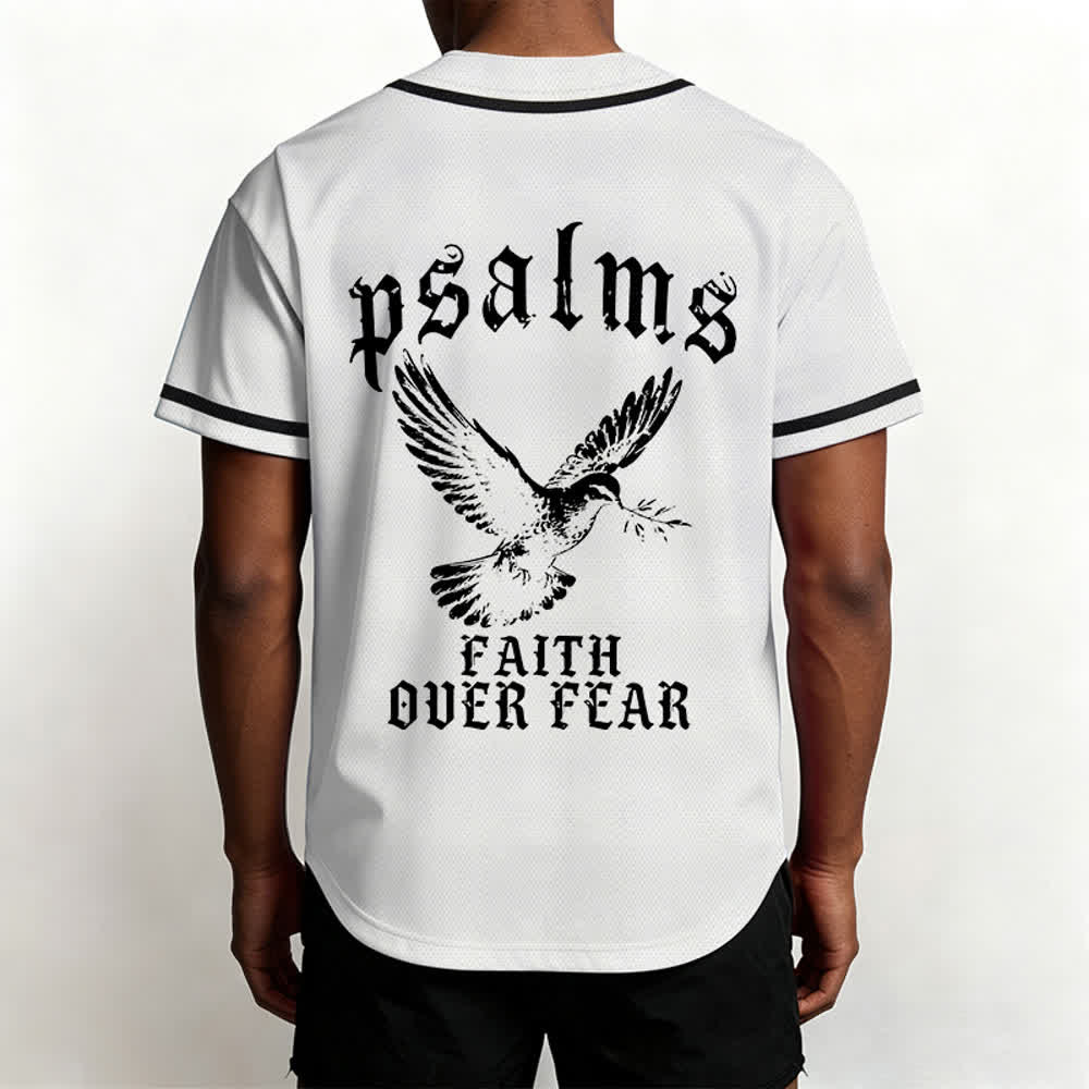 Christianartworkshop Peace Dove & Faith Slogan Religious Psalm 23 Athletic Design Maglia da baseball unisex - image 11