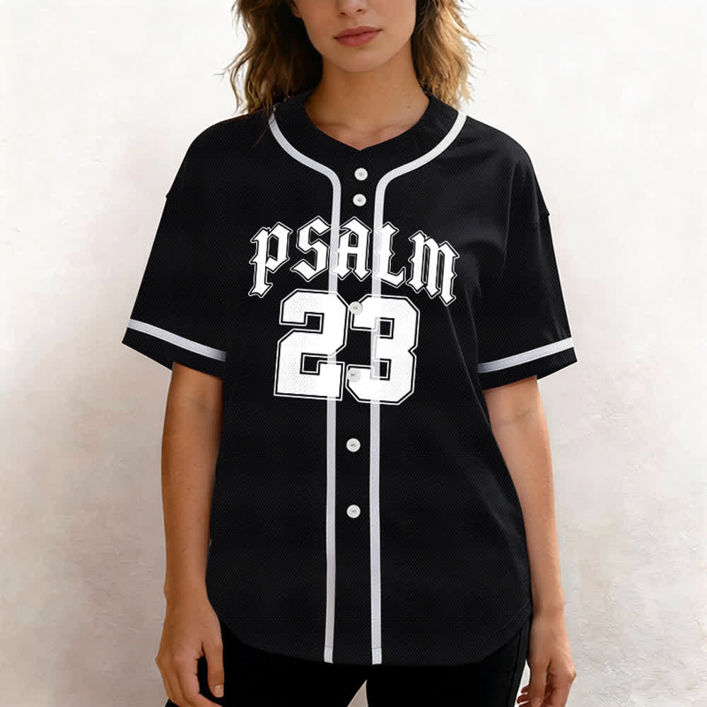 Christianartworkshop Peace Dove & Faith Slogan Religious Psalm 23 Athletic Design Maglia da baseball unisex - image 5