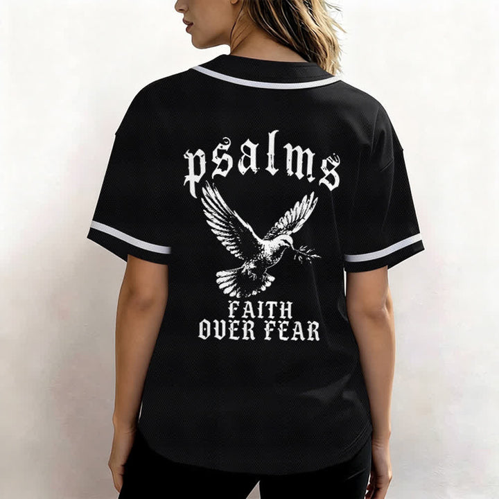 Christianartworkshop Peace Dove & Faith Slogan Religious Psalm 23 Athletic Design Maglia da baseball unisex - image 6