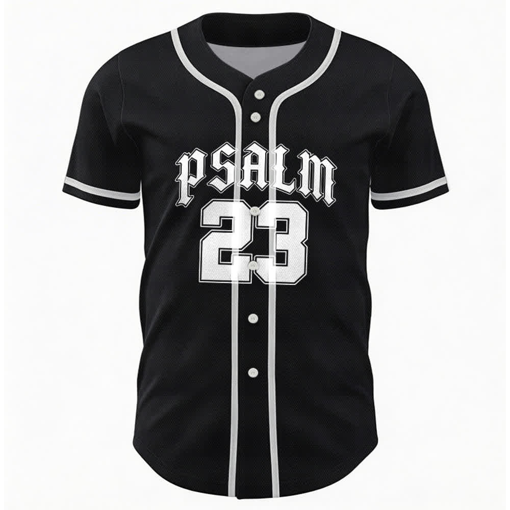 Christianartworkshop Peace Dove & Faith Slogan Religious Psalm 23 Athletic Design Maglia da baseball unisex - image 1