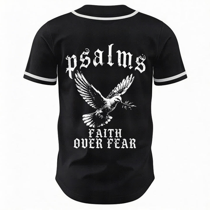 Christianartworkshop Peace Dove & Faith Slogan Religious Psalm 23 Athletic Design Maglia da baseball unisex - image 2