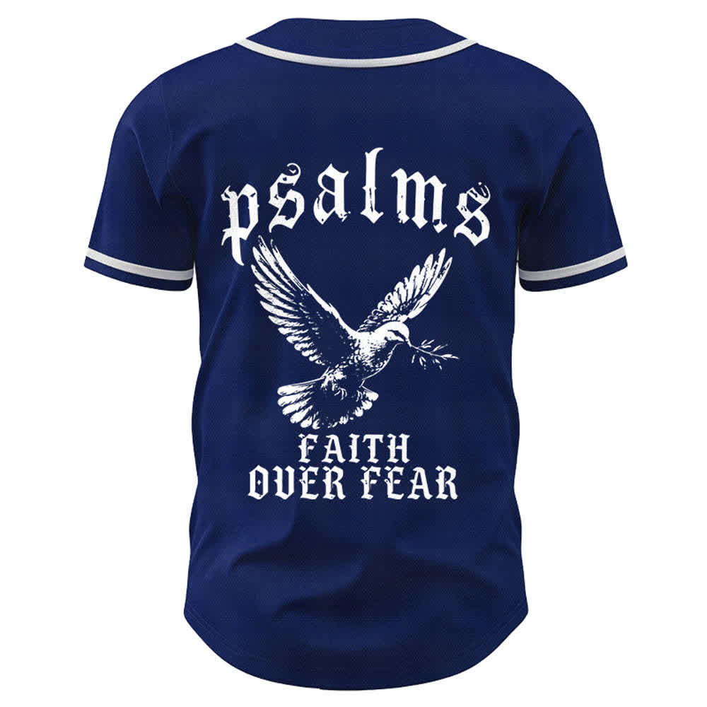 Christianartworkshop Peace Dove & Faith Slogan Religious Psalm 23 Athletic Design Maglia da baseball unisex - image 16