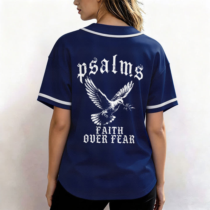 Christianartworkshop Peace Dove & Faith Slogan Religious Psalm 23 Athletic Design Maglia da baseball unisex - image 20