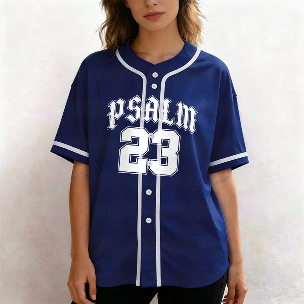 Christianartworkshop Peace Dove & Faith Slogan Religious Psalm 23 Athletic Design Maglia da baseball unisex - image 19