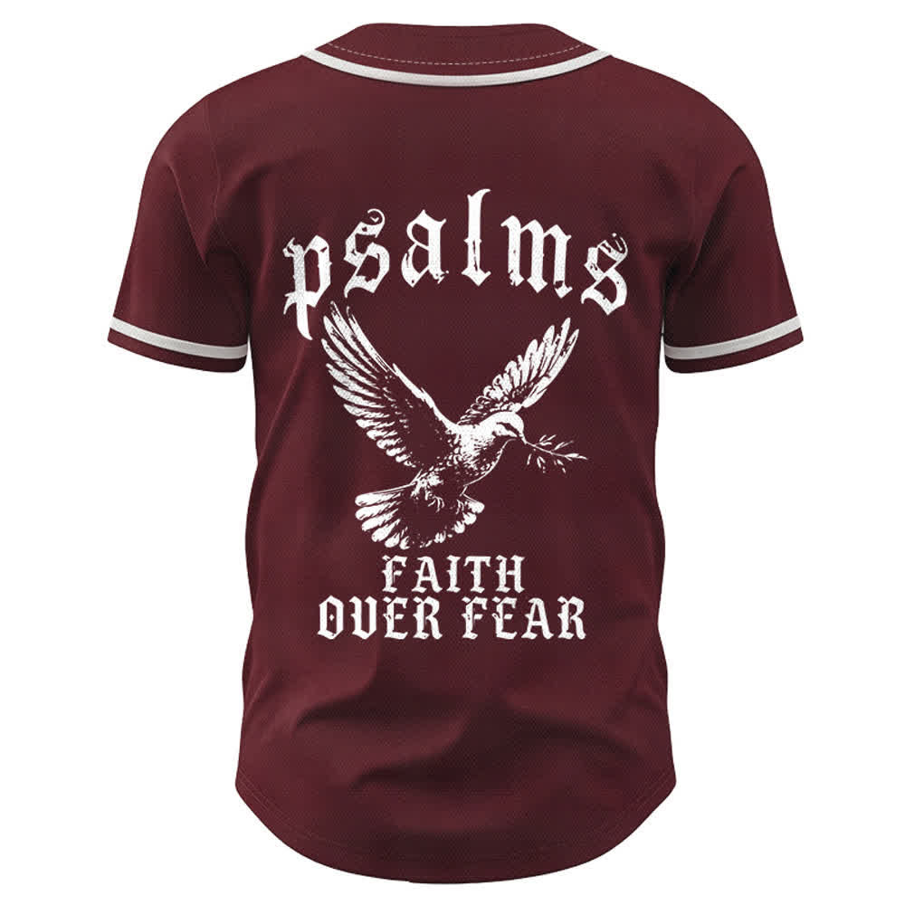 Christianartworkshop Peace Dove & Faith Slogan Religious Psalm 23 Athletic Design Maglia da baseball unisex - image 23