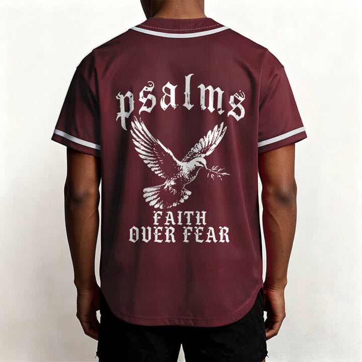 Christianartworkshop Peace Dove & Faith Slogan Religious Psalm 23 Athletic Design Maglia da baseball unisex - image 25